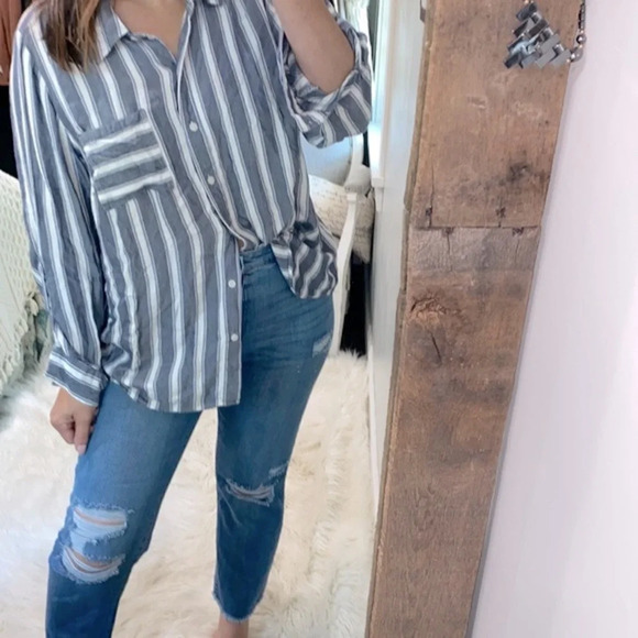 Style & Co blue striped top size 2X - Picture 1 of 8